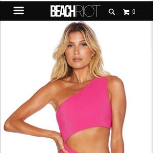 Beach Riot Celine One Piece Fuschia